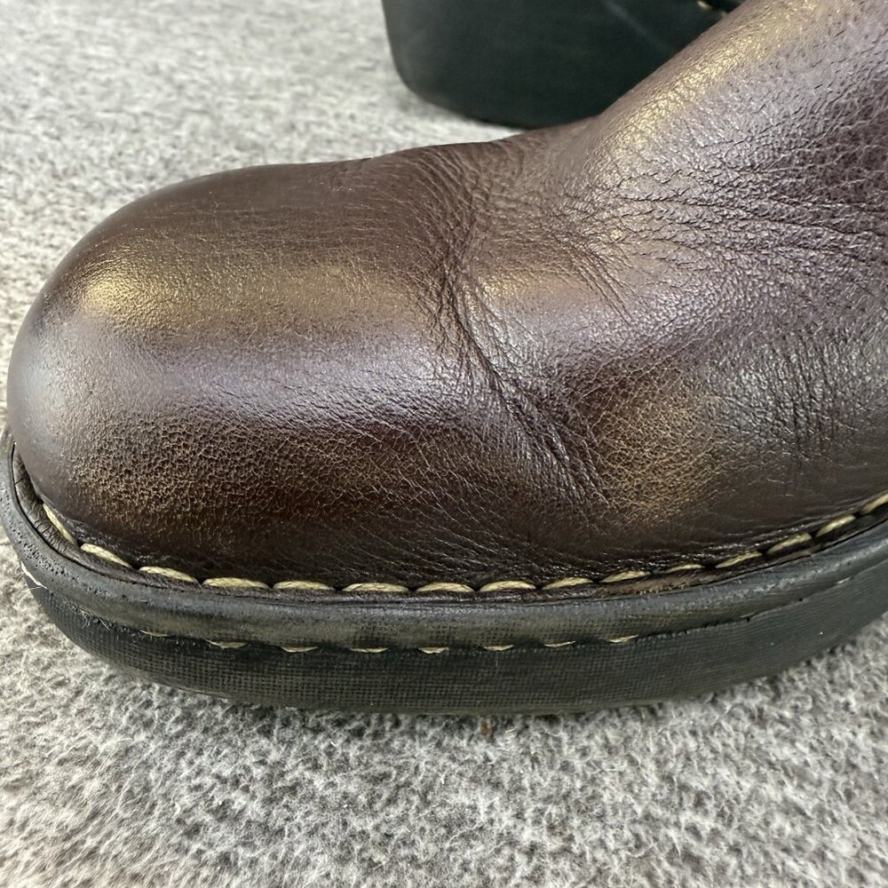 ✅Born Wedge Clogs Women’s Size 9.5 Brown Leather Comfort Slip On Shoes W9898 - Picture 10 of 12